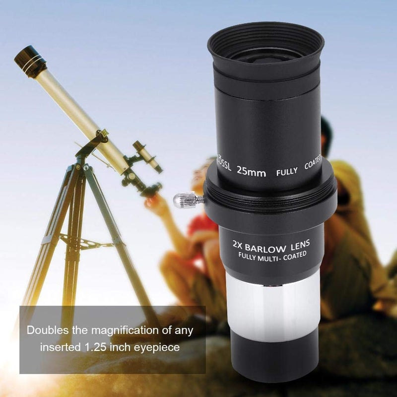 Pomya Astronomical Telescope Set Telescope Accessory Kit,Professional 1.25 inch Plossl Telescope Eyepiece Set 4/10/25mm + 2X Lens Kit for Astronomy - Image 4
